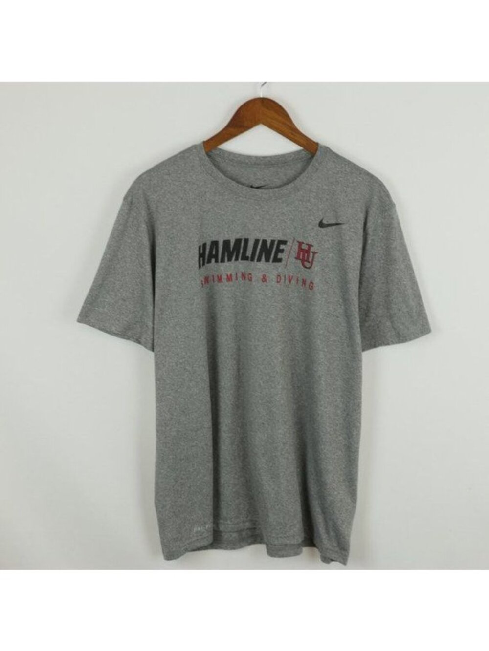 Nike Men's XL Gray Hamline Swim & Dive Crewneck Short Sleeve Athletic Tee